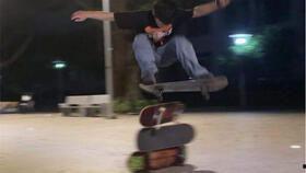 真实滑板视频,滑板高手街头对决，速度与激情的视觉盛宴